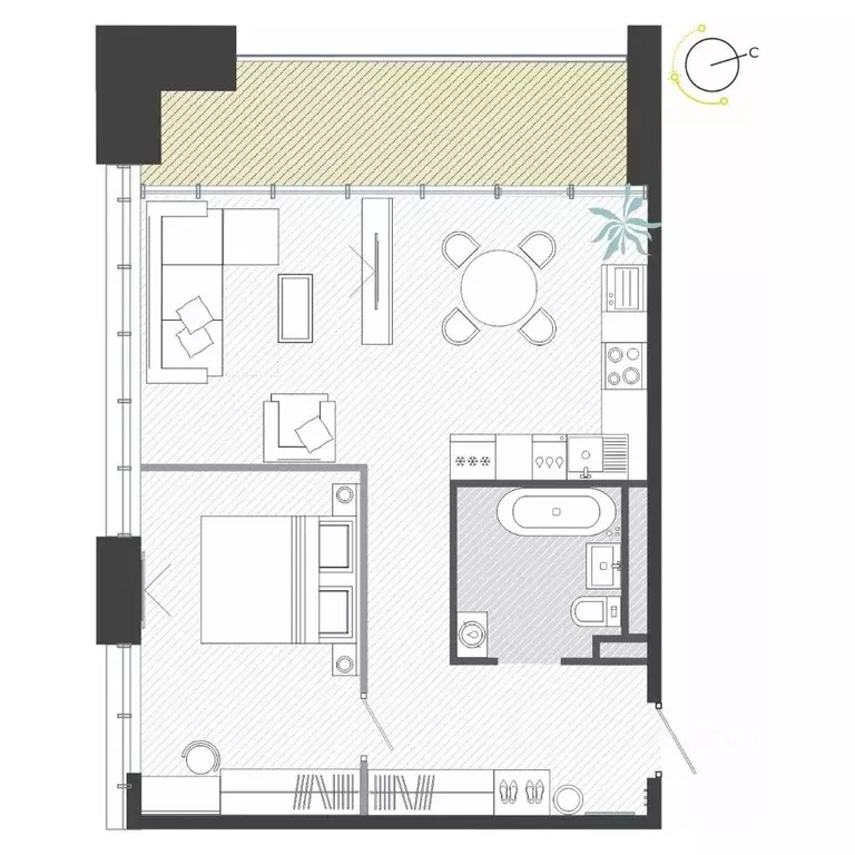 2-к кв. Приморский край, Владивосток ул. Нейбута (55.57 м) - Фото 1