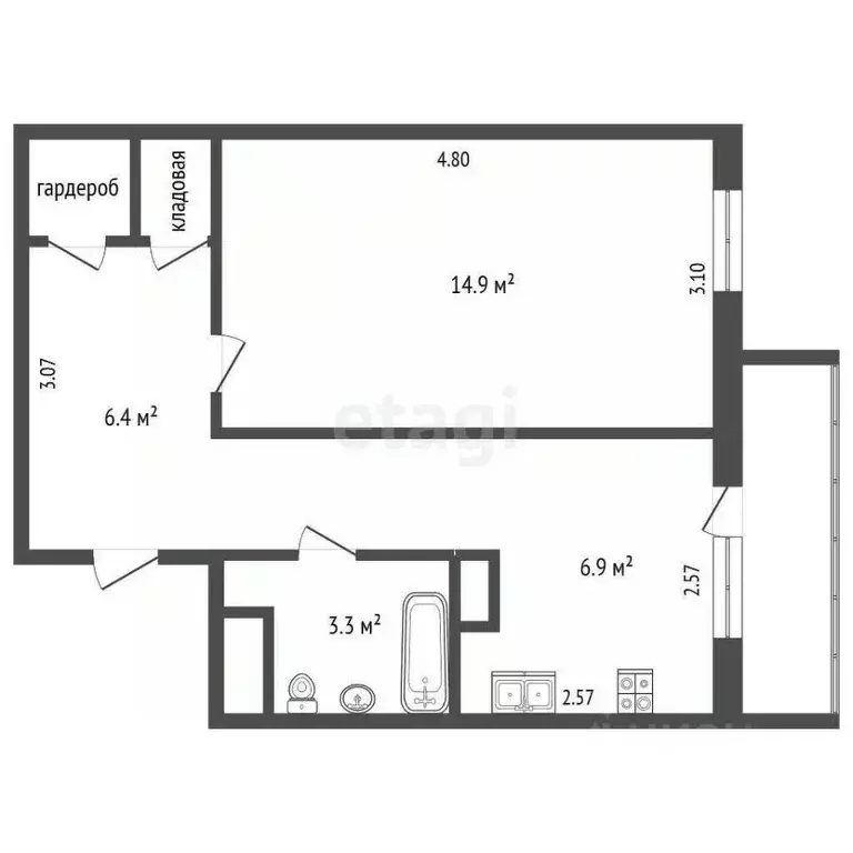 1-к кв. Ямало-Ненецкий АО, Новый Уренгой Восточный мкр, 2/5 (32.0 м) - Фото 0