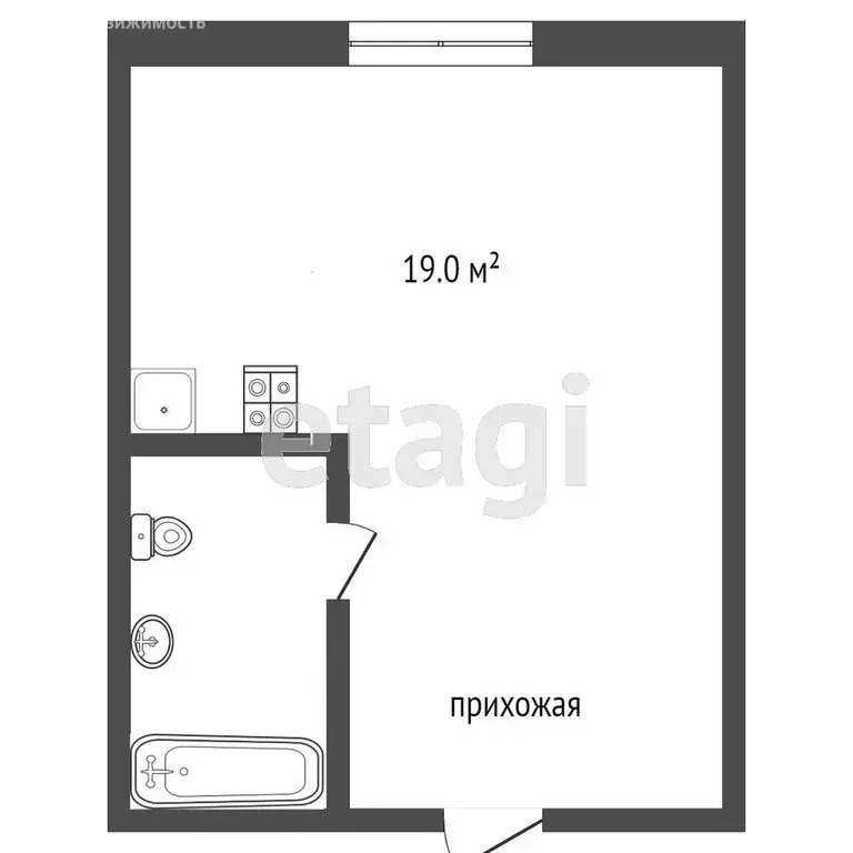 Квартира-студия: Адлер, улица Чкалова, 13 (18.1 м) - Фото 0