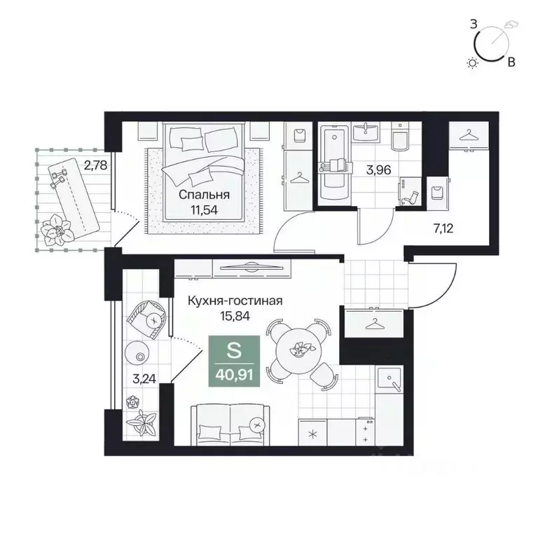 1-к кв. Волгоградская область, Волгоград просп. Имени В.И. Ленина, 59Г ... - Фото 0