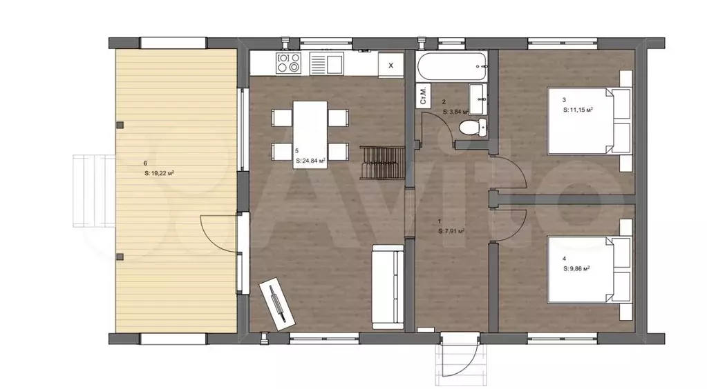 Дом 75,1 м на участке 4 сот. - Фото 0