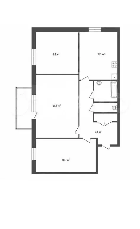 Продаётся 3-к квартира, 56 м - Фото 0