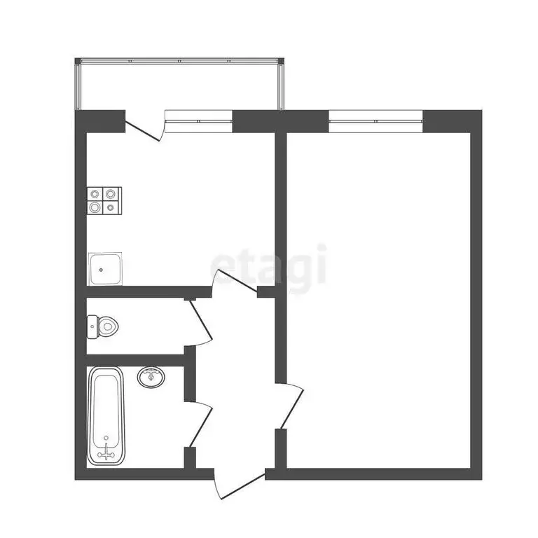 1-комнатная квартира: Тверь, улица Красина, 53к1 (36.2 м) - Фото 1