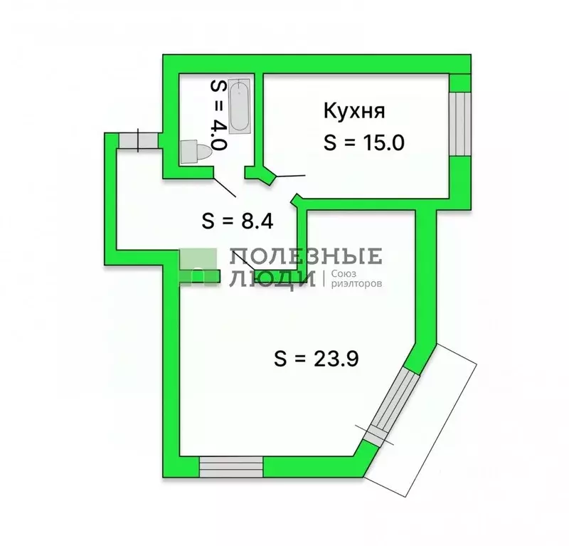 1-к кв. Амурская область, Благовещенск Амурская ул., 259 (51.3 м) - Фото 1