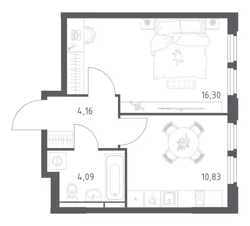 1-к кв. Московская область, Королев Юбилейный мкр, Космический Квартал ... - Фото 1