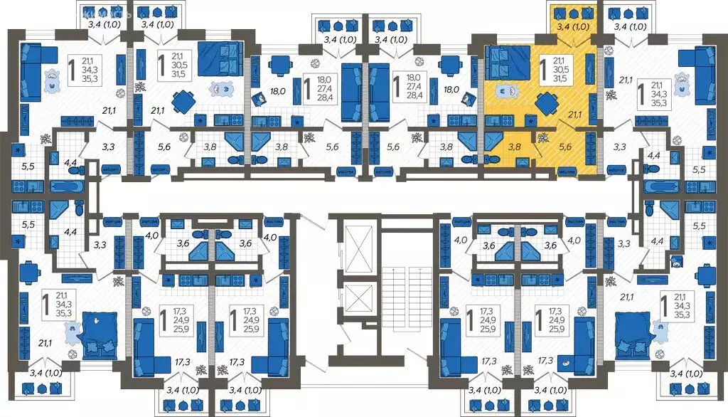 Квартира-студия: Сочи, улица Искры, 88к6 (31.5 м) - Фото 1