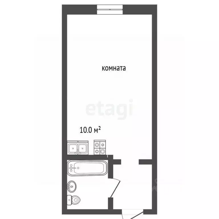 1-к кв. Кемеровская область, Кемерово бул. Строителей, 56 (22.8 м) - Фото 2