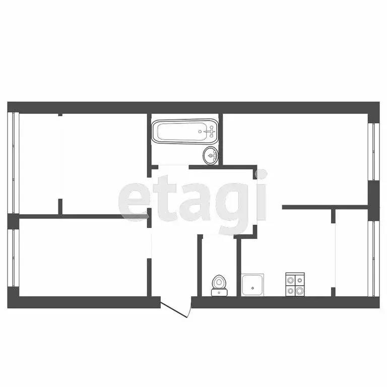 3-комнатная квартира: Новомосковск, улица Кукунина, 7 (97.4 м) - Фото 1