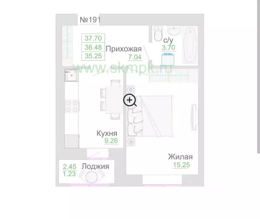 1-к кв. Калининградская область, Зеленоградск ул. Тургенева, 16Ак3 ... - Фото 2