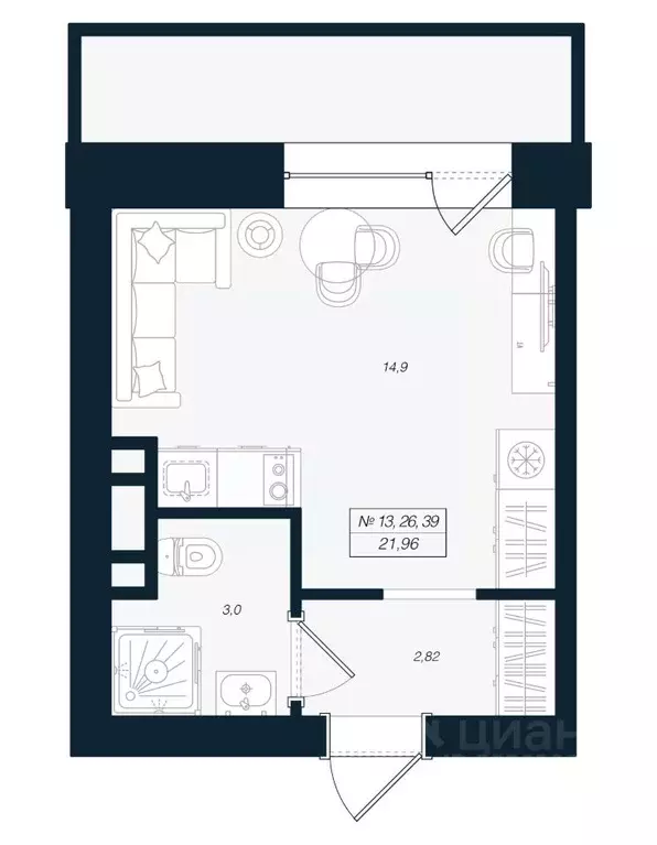 Студия Ленинградская область, Выборгский район, Рощино пгт ул. ... - Фото 1