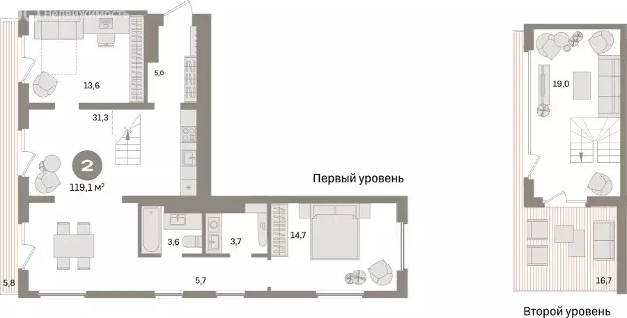 2-комнатная квартира: Екатеринбург, улица Советских Женщин (119.1 м) - Фото 1