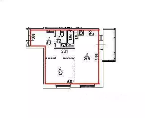 1-к кв. Иркутская область, Иркутск ул. Петрова, 18/1 (40.0 м) - Фото 2