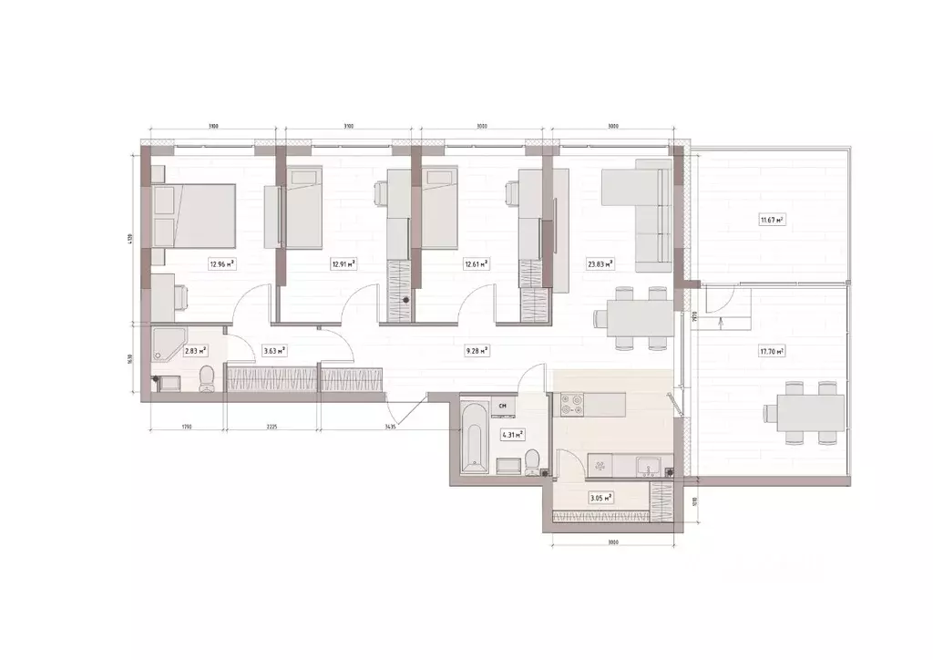 4-к кв. Кемеровская область, Кемерово Уютный Квартал жилой комплекс ... - Фото 1