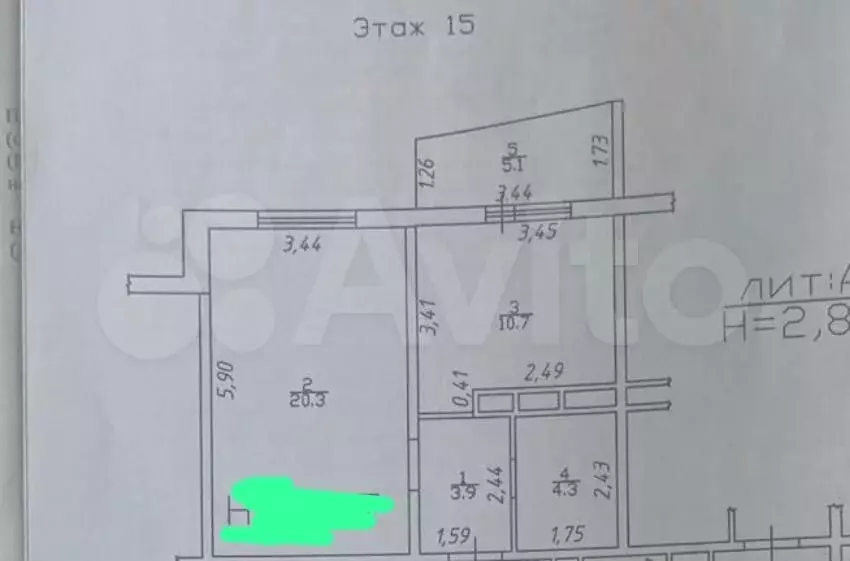 1-к. квартира, 40 м, 15/16 эт. - Фото 0