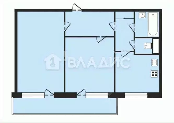 2-к кв. Владимирская область, Владимир Сущевская ул., 3 (46.8 м) - Фото 2