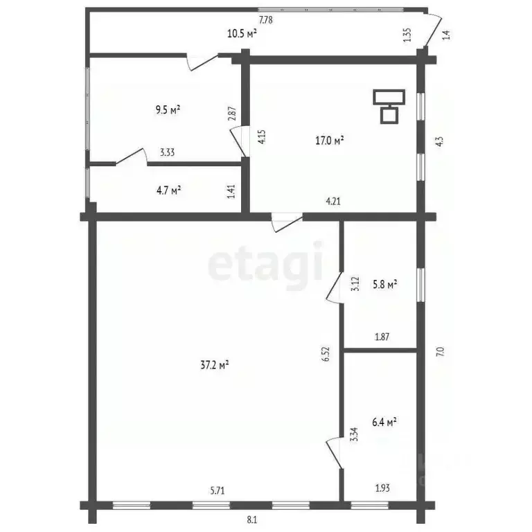 Дом в Башкортостан, Гафурийский район, с. Янгискаин Колхозная ул. (66 ... - Фото 1