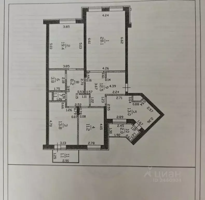 4-к кв. Татарстан, Казань ул. Сибгата Хакима, 41 (111.0 м) - Фото 2