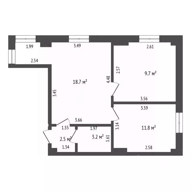 2-к кв. Крым, Ялта ул. Достоевского, 18Д (46.0 м) - Фото 1