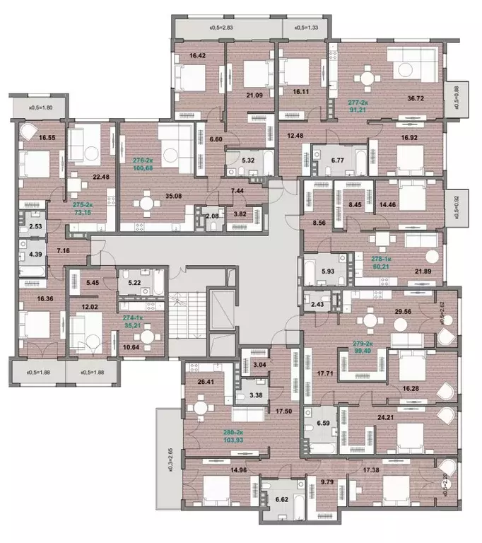 2-к кв. Калининградская область, Зеленоградск ул. Гагарина (103.93 м) - Фото 2