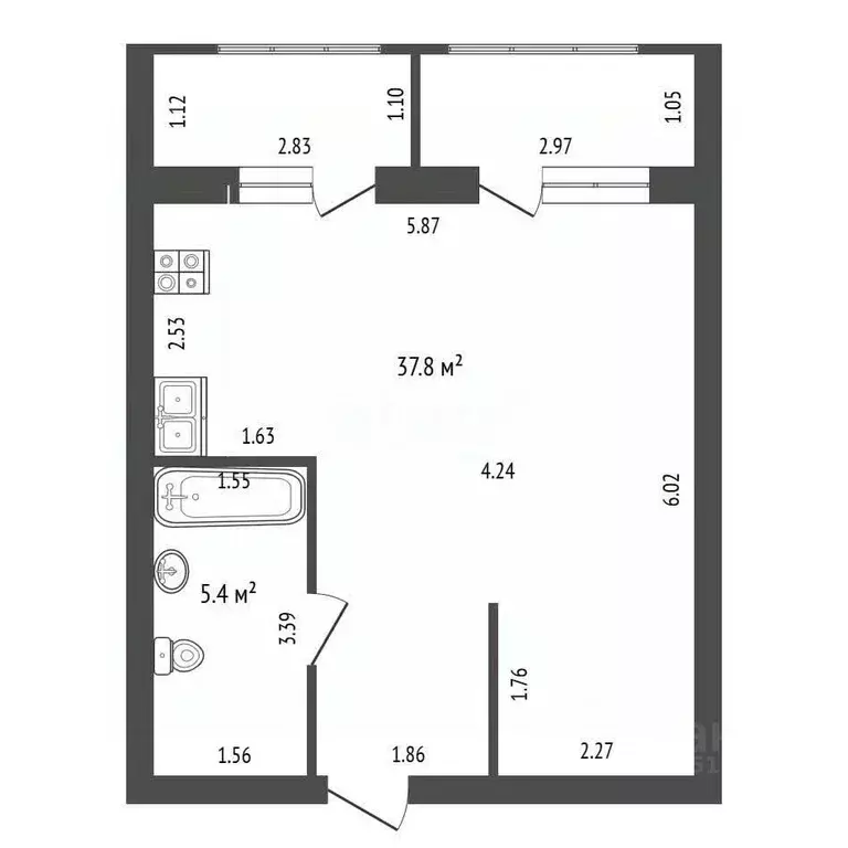 Студия Ростовская область, Ростов-на-Дону ул. Штахановского, 1/33 ... - Фото 2