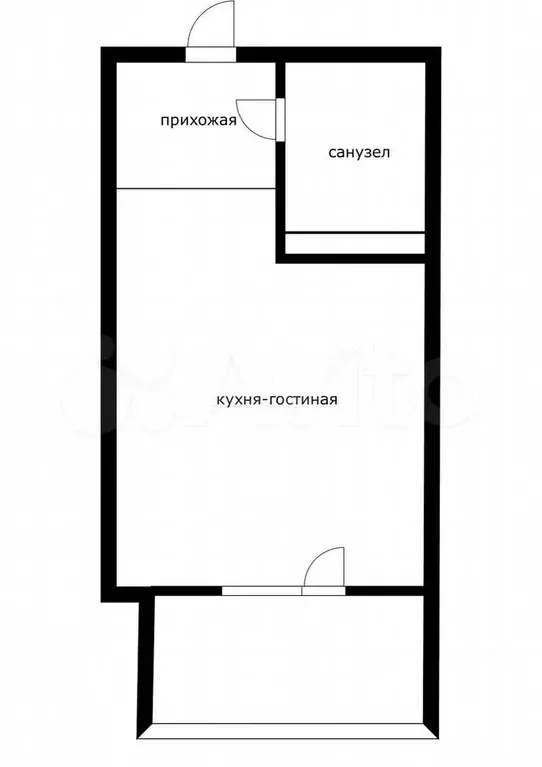 Квартира-студия, 25 м, 5/5 эт. - Фото 0