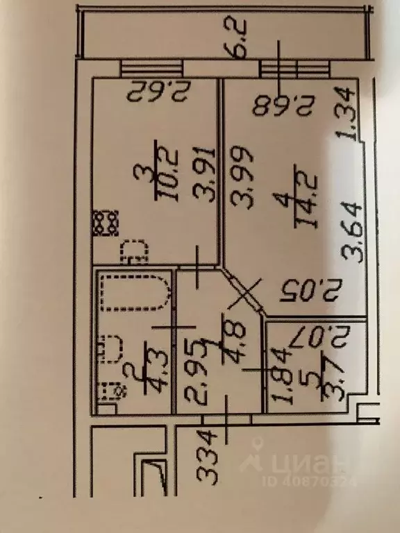 1-к кв. Санкт-Петербург Парашютная ул., 44к2 (37.2 м) - Фото 2