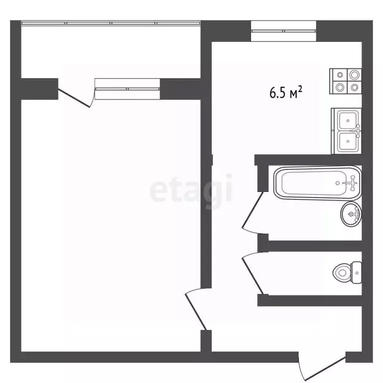 1-к кв. Мордовия, Саранск ул. Металлургов, 5 (32.7 м) - Фото 1