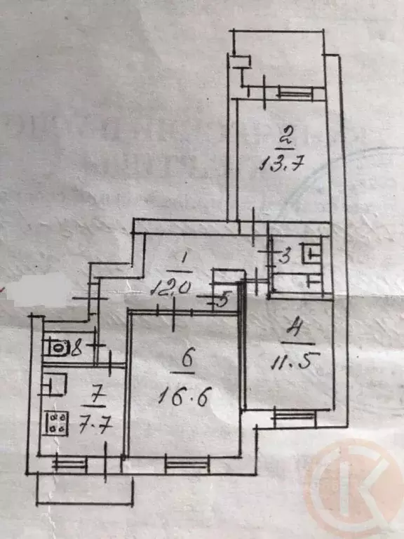 3-к кв. Крым, Симферополь ул. Дыбенко, 22 (71.5 м) - Фото 1