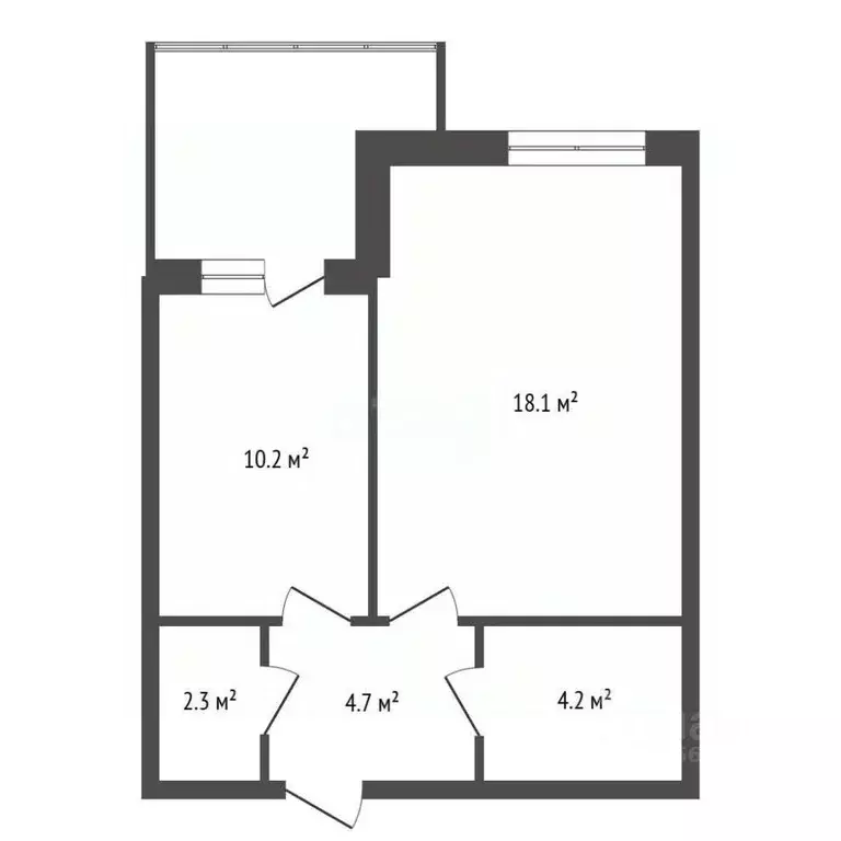 1-к кв. Воронежская область, Воронеж ул. Антокольского, 14 (39.5 м) - Фото 2