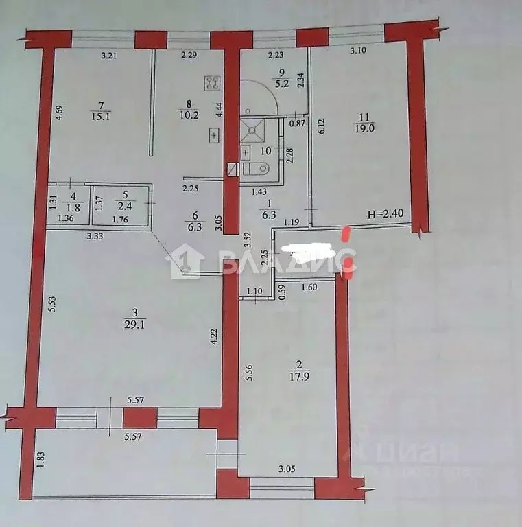 4-к кв. Волгоградская область, Волгоград ул. Маршала Еременко, 108 ... - Фото 2