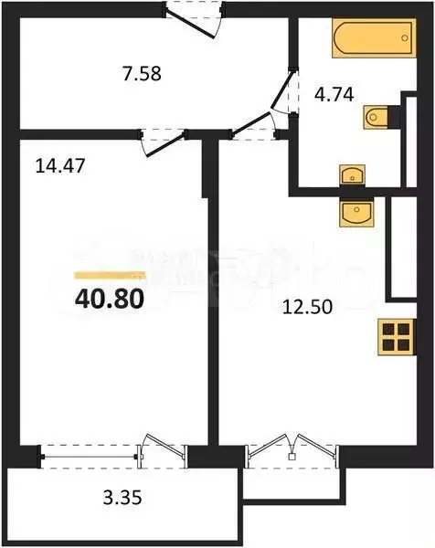 3-к. квартира, 80,9 м, 2/7 эт. - Фото 0