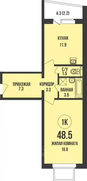 1-к кв. Новосибирская область, Новосибирск ул. Имени генерал-майора ... - Фото 0