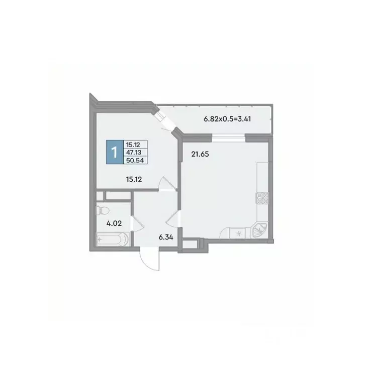 1-к кв. Краснодарский край, Краснодар ул. Шоссе Нефтяников, 26 (52.41 ... - Фото 0
