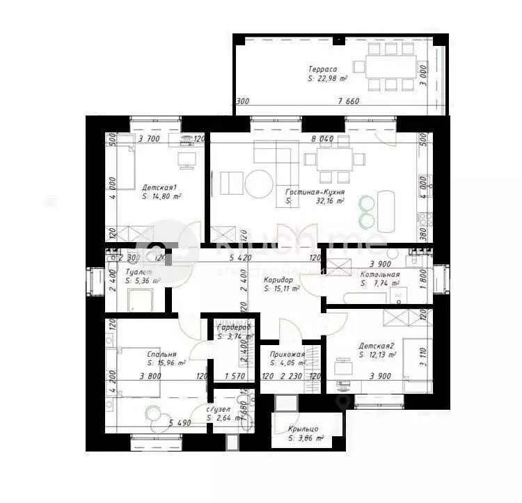 Дом в Татарстан, Лаишевский район, с. Сокуры, Новые Сокуры- 3 кп ул. ... - Фото 2