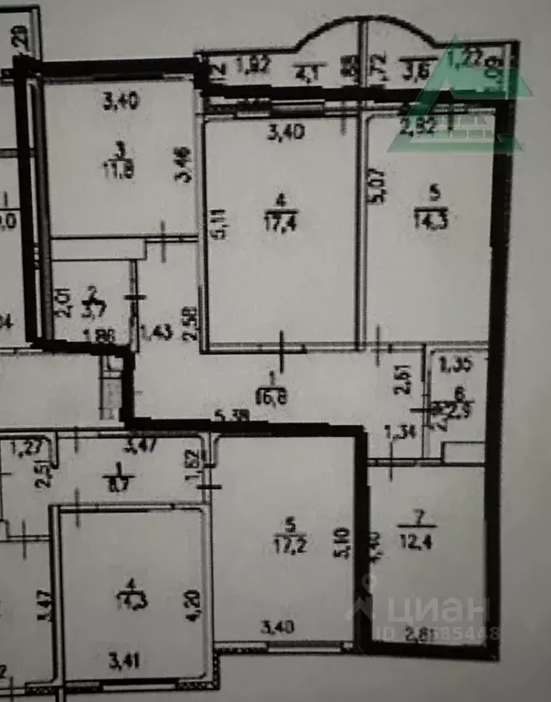 3-к кв. Оренбургская область, Оренбург Уральская ул., 2/14 (79.3 м) - Фото 2