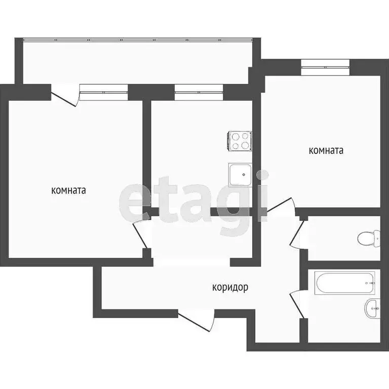 2-комнатная квартира: Улан-Удэ, улица Буйко, 32 (55.5 м) - Фото 1
