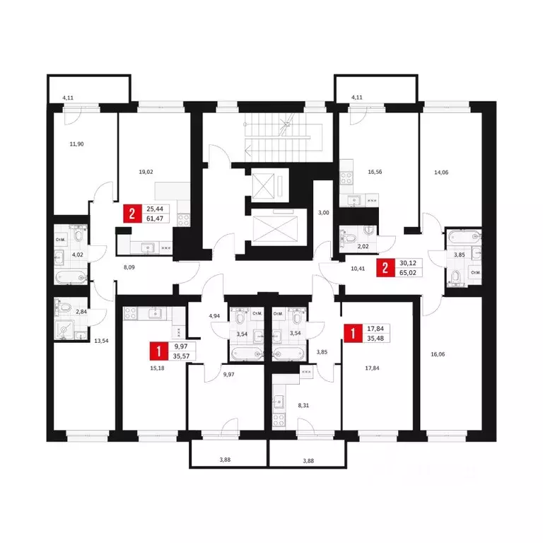 2-к кв. Башкортостан, Уфа ул. Большая Московская, 11 (61.47 м) - Фото 1