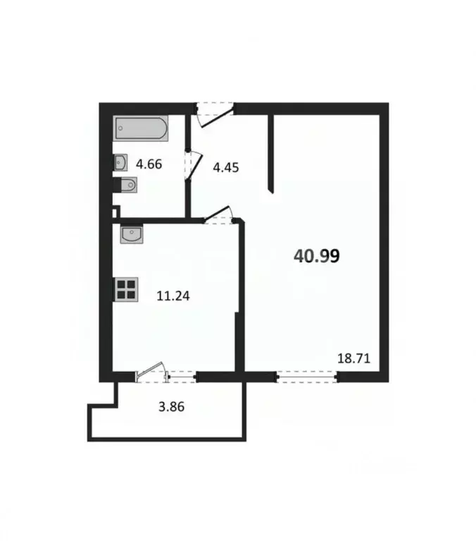 1-к кв. Крым, Симферополь ул. Батурина, 205 (41.0 м) - Фото 1