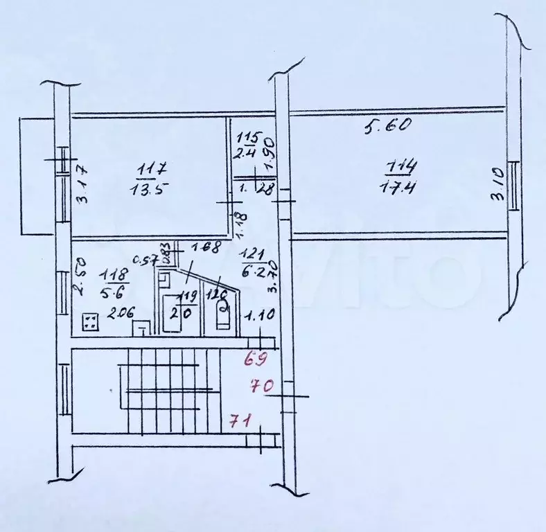2-к. квартира, 50 м, 2/5 эт. - Фото 0