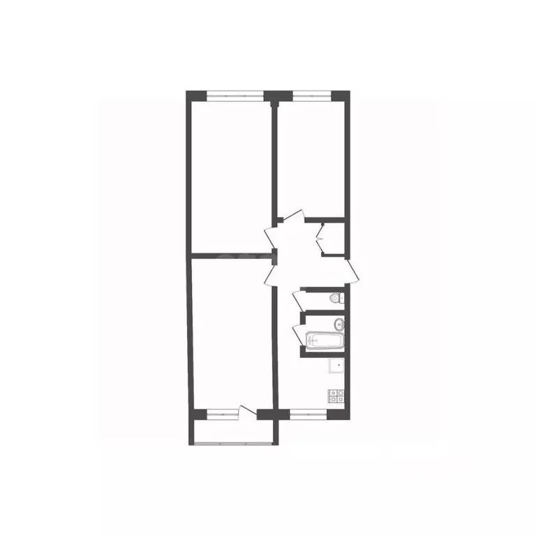 3-к кв. Алтайский край, Бийск ул. Ильи Мухачева, 145 (62.3 м) - Фото 2