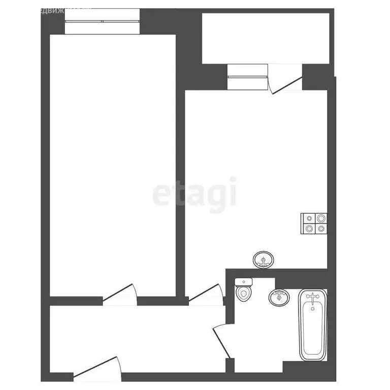 1-комнатная квартира: Ангарск, 18-й микрорайон, 4 (35 м) - Фото 0