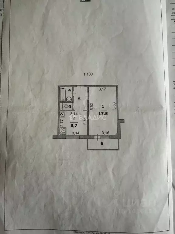 1-к кв. Белгородская область, Белгород Молодежная ул., 16в (33.9 м) - Фото 2