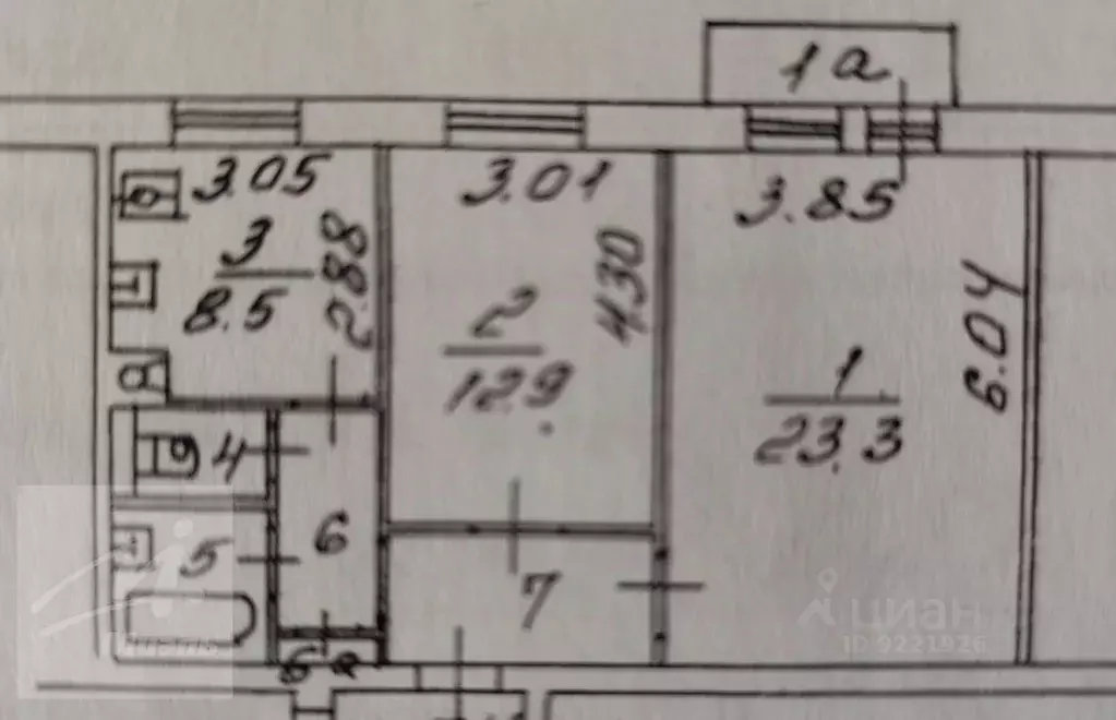 Комната Москва Факультетский пер., 3 (13.0 м) - Фото 2