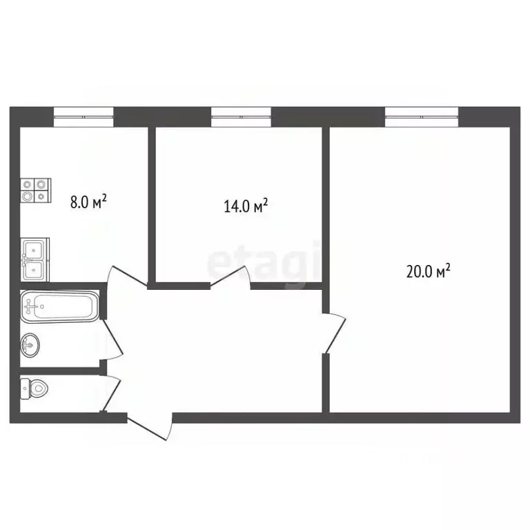 2-к кв. Москва 6-я Кожуховская ул., 27 (51.6 м) - Фото 2