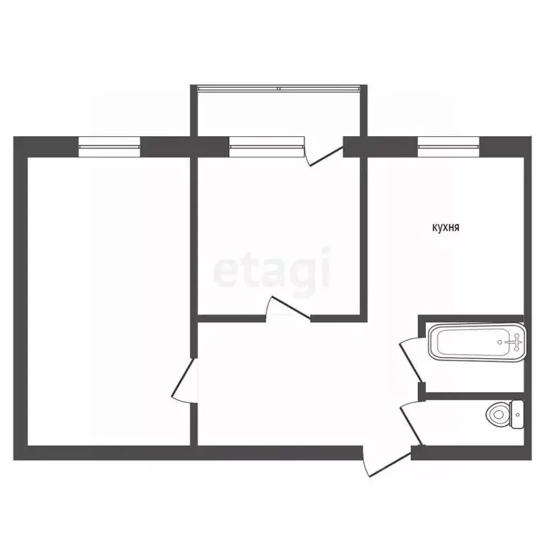 2-к кв. Воронежская область, Воронеж ул. Туполева, 15 (42.1 м) - Фото 2