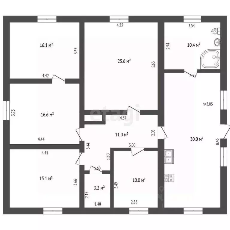 Дом в Крым, Ленинский район, с. Калиновка ул. Южная, 37 (139 м) - Фото 2