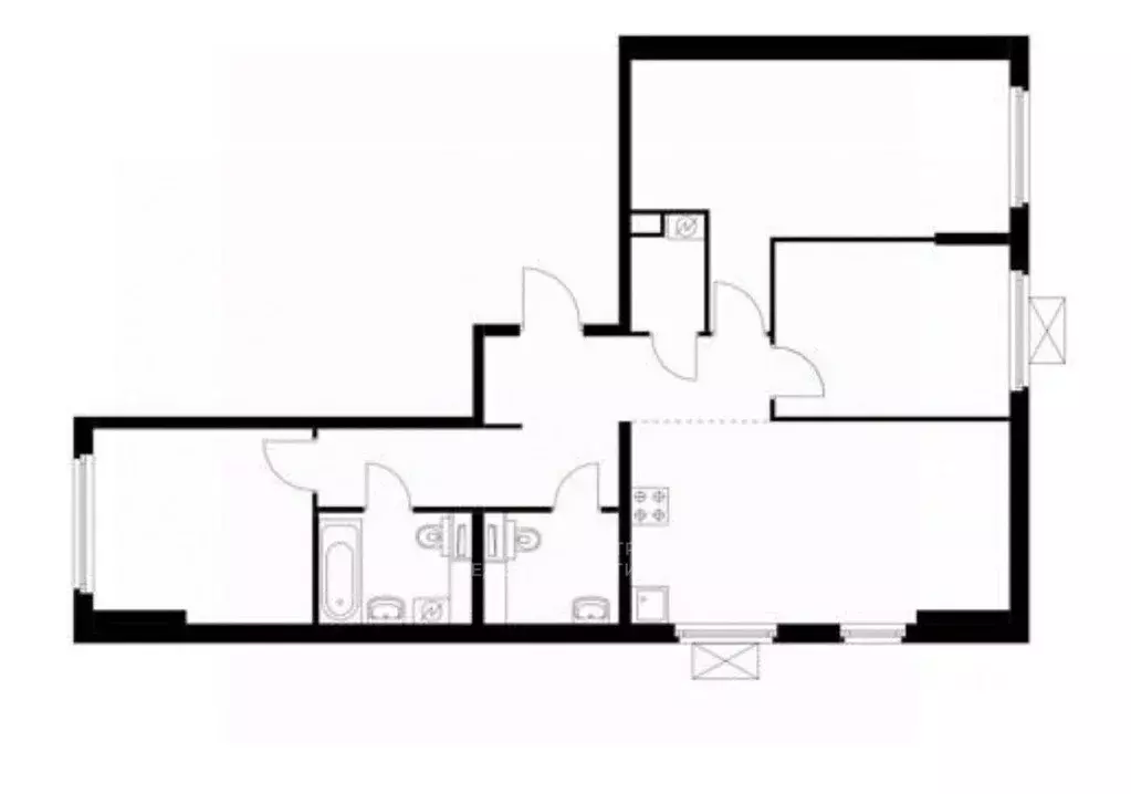 3-к кв. Татарстан, Казань ул. Анаса Тазетдинова, 7к3 (83.6 м) - Фото 2