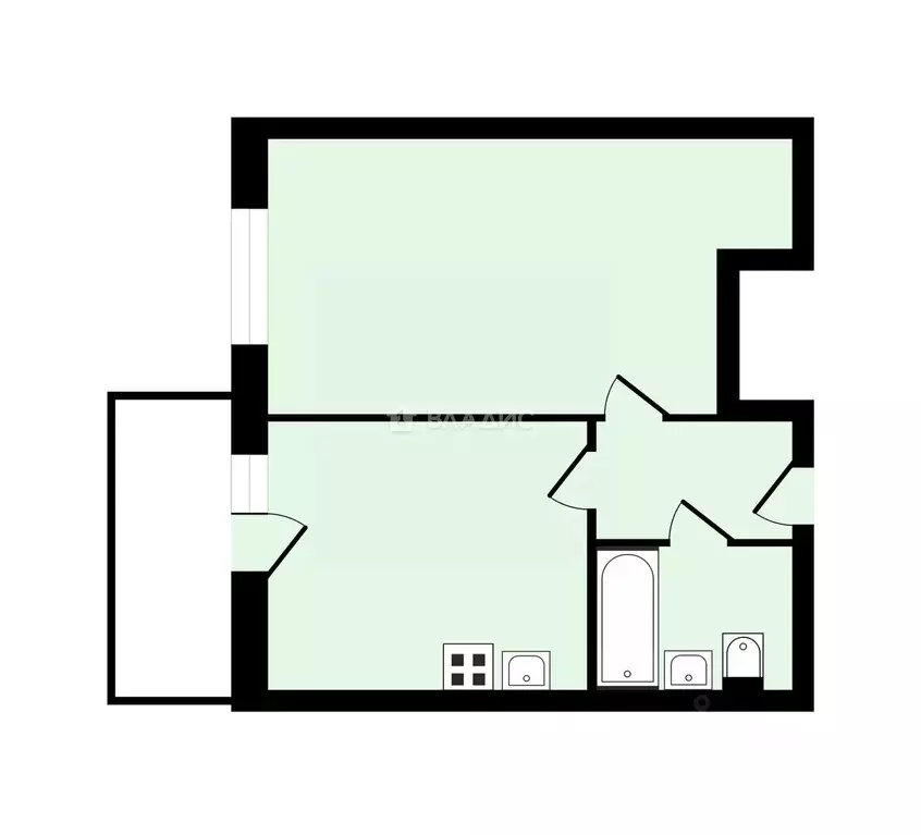 1-к кв. Ленинградская область, Мурино Всеволожский район, ул. ... - Фото 2