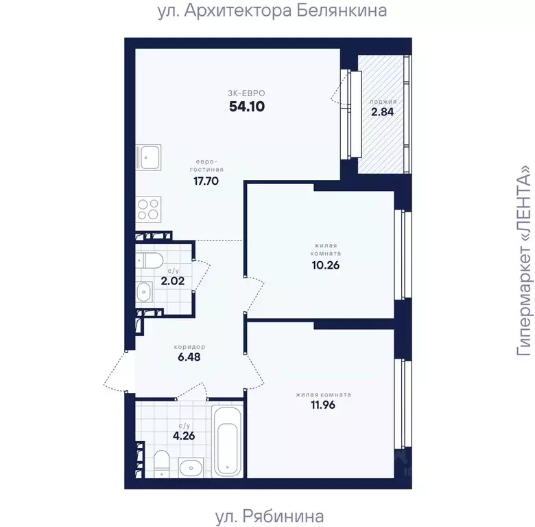 2-к кв. Свердловская область, Екатеринбург Академический мкр, ... - Фото 2