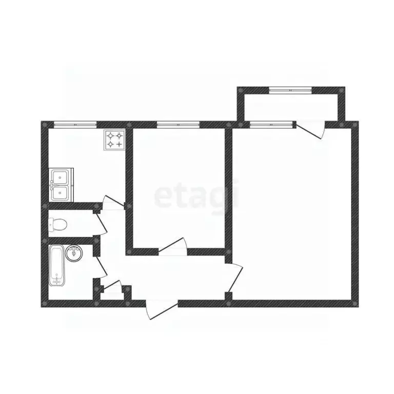 2-к кв. Иркутская область, Иркутск ул. Левитана, 14 (44.0 м) - Фото 2